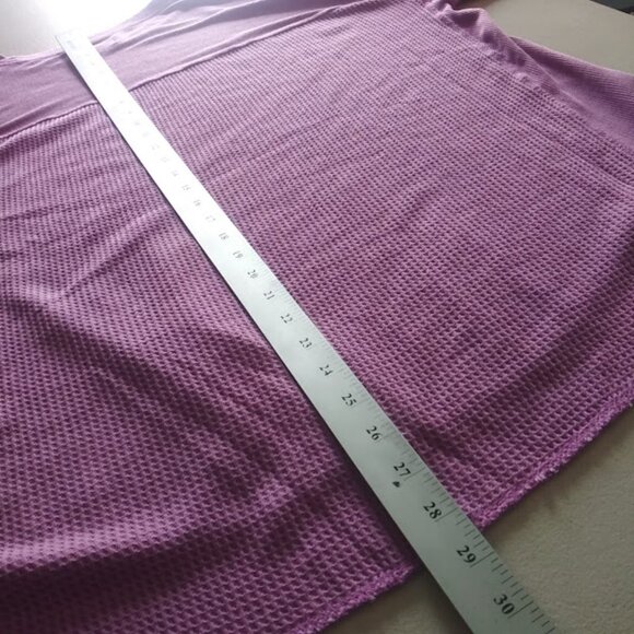 Terra & Sky women's size 1X violet waffle knit sweater - Picture 11 of 15